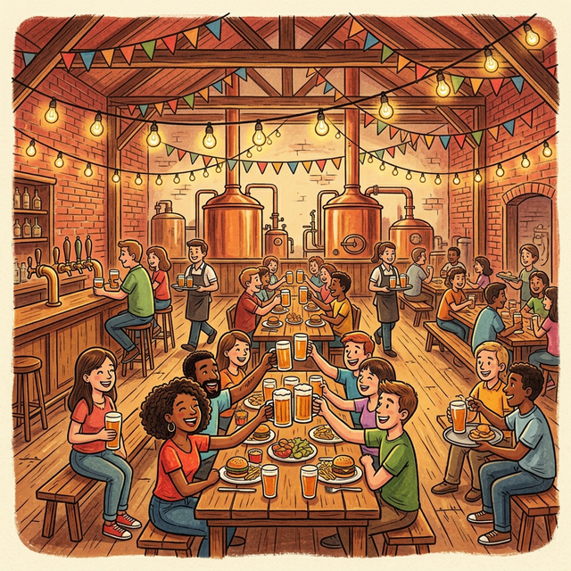 Plný pivovar Na Spilce během DELISH Party 2024