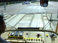 Pohled do kabiny řidiče vozu T3 č. 192 cestou z Košutky 
13. 9. 2008