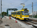 K3R-NT č. 312 u tramvajového mostu na Borech 9. 5. 2020