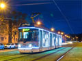 Vario LF 2/2 IN č. 362 letošní Vánoční tramvaj se loučí na Slovanské aleji 8. 1. 2018, foto: J. Klimeš