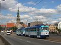 Souprava T3SU v centru na mostě přes Daugavu 9. 6. 2009