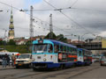 Souprava T3SU přijíždí k tržnici 9. 6. 2009