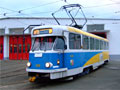 Vůz T2 č. 133 ve vozovně Slovany 
13. 1. 2007