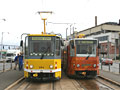 Setkání vozů KT8D5-RN2P č. 294 a 297 při zkušební jízdě vozu 294  - 4. 9. 2007. 
Foto: J. Trnka