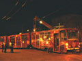 Nakolejování třetího podvozku KT8D5-RN2P č. 293 na náměstí Milady Horákové 25. 2. 2009