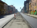 Rekonstrukce Slovansk� t��dy - podkladov� asfaltov� vrstva p�ipom�n� cyklostezku :o)))) 1. 8. 2010