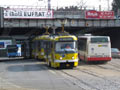 Při hodinovém zastavení provozu tramvají vyjely i autobusy náhradní dopravy 14. 4. 2012, foto: Zdeněk Kresa
