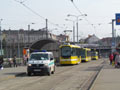 Zastavený tramvajový provoz u nádraží po střetu chodce s tramvají 14. 4. 2012, foto: Zdeněk Kresa