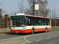 Autobus náhradní dopravy na lince č. 1A v Železniční ulici 24. 3. 2012
