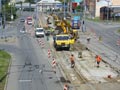 Rekonstrukce kolejiště v křižovatce Sirková - Americká 1. 7. 2012