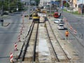 Rekonstrukce kolejiště v křižovatce Sirková - Americká 7. 7. 2012