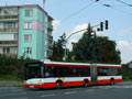 Solaris č. 522 jako náhradní doprava do Bolevce u zastávky Mozartova 24. 8. 2013
