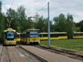Zastavený provoz tramvají na Košutce v době průjezdu historického vojenského konvoje centrem města 
4. 5. 2014, foto: J. Klimeš