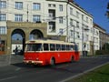 Historický trolejbus 9Tr u pivovaru 28. 10. 2014