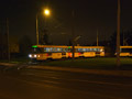 Tramvaje linky �. 1 kon��c� v zast�vce Mozartova v dob� zastaven� provozu z d�vodu auta v koleji�ti 8. 12. 2015
