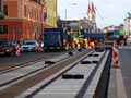 Rekonstrukce tramvajov� trati u zast�vky U Pr�ce 27. 8. 2015