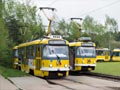 Zastavený tramvajový provoz v době průjezdu konvoje historické vojenské techniky - Košutka 7. 5. 2017