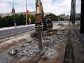 Práce na rekonstrukci mostu Generála Pattona 18. 8. 2017