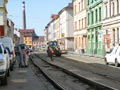 Rozebírání trati ve Sladkovského ulici 16. 5. 2020