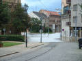 Pohled ze Zbrojnické ulice ke Zvonu po šestnácté hodině 13. 8. 2002 
